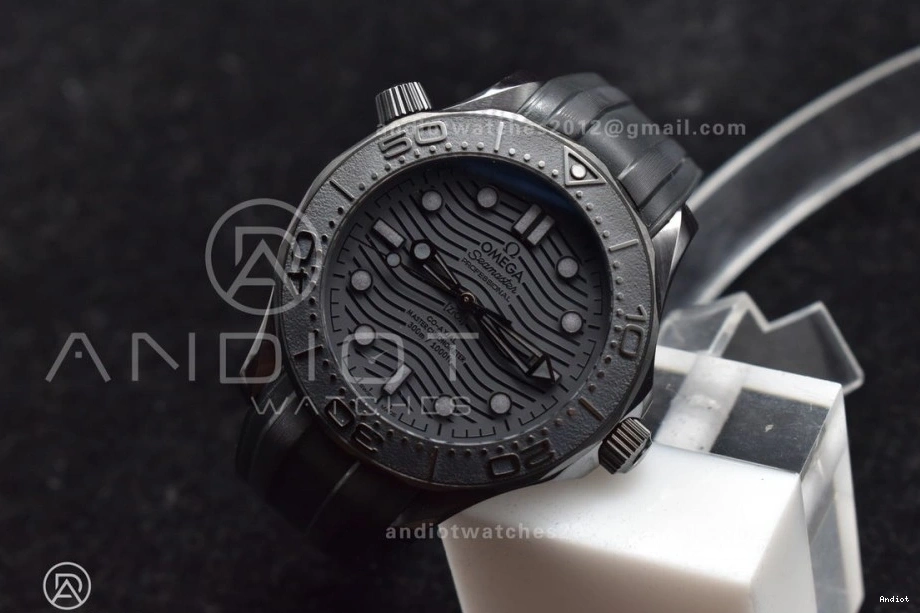 Dial 43.5mm Black Strap Black Best Ceramic 300m Edition Seamaster A8806 Rubber 1:1 Black VSF on 1118